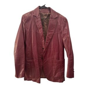 Y2K Classis Men Leather leisure jacket by The Leather Shop Rare Find size 38